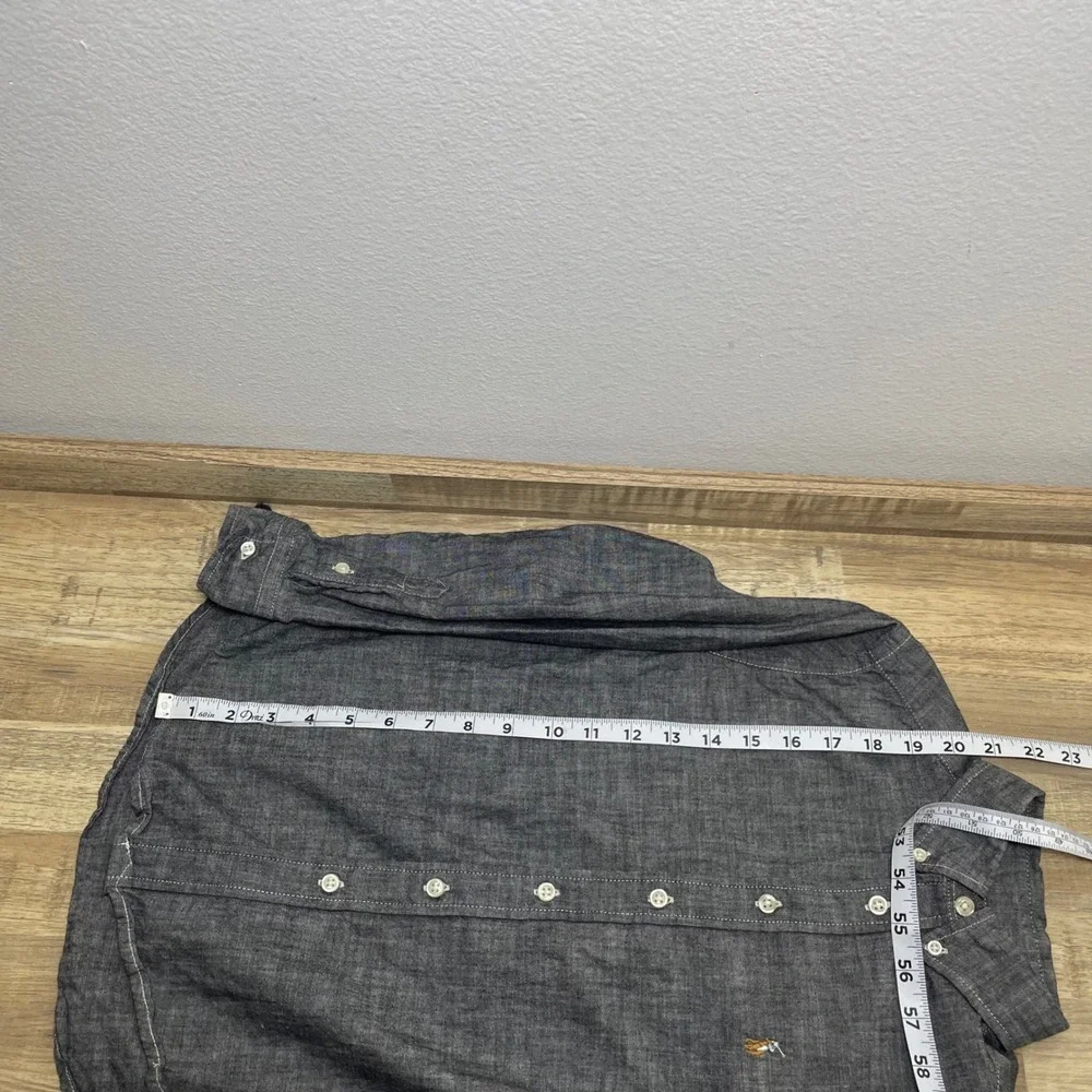 Polo Ralph Lauren Boys Gray Chambray Button Down Shirt Size Small 8 Long Sleeve